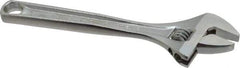 Paramount - 1-1/8" Jaw Capacity, 8" Standard Adjustable Wrench - Chrome Vanadium Steel, Chrome Finish - Top Tool & Supply