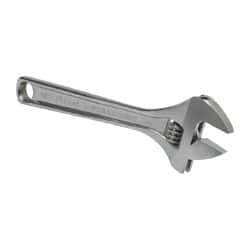 Paramount - 1-5/16" Jaw Capacity, 10" Standard Adjustable Wrench - Chrome Vanadium Steel, Chrome Finish - Top Tool & Supply