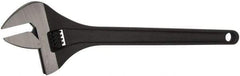 Paramount - 2-1/16" Jaw Capacity, 18" Standard Adjustable Wrench - Chrome Vanadium Steel, Black Finish - Top Tool & Supply