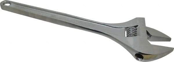 Paramount - 2-1/16" Jaw Capacity, 18" Standard Adjustable Wrench - Chrome Vanadium Steel, Chrome Finish - Top Tool & Supply