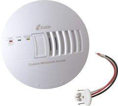 Kidde - 5-3/4 Inch Diameter, AC Wire In 120 Volt Carbon Monoxide Alarm - 85 dB Decibel Rating, 9V Battery Included, Tamper Resistant, Interconnectable - Top Tool & Supply