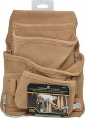 CLC - 10 Pocket Holster - Leather, Yellow, 10" Wide x 12" High - Top Tool & Supply