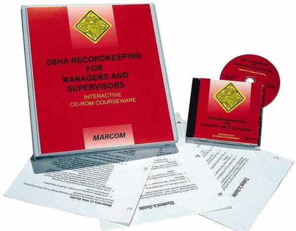 Marcom - OSHA Recordkeeping for Managers & Supervisors, Multimedia Training Kit - 45 min Run Time CD-ROM, English & Spanish - Top Tool & Supply