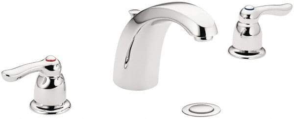 Moen - Lever Handle, Commercial Bathroom Faucet - Two Handle, Pop Up Drain, Arc Spout - Top Tool & Supply