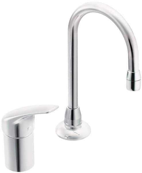 Moen - Lever Handle, Commercial Bathroom Faucet - One Handle, No Drain, Low Spout - Top Tool & Supply