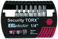 7 Piece - IPR8; IPR10; IPR15; IPR20; IPR25; IPR27; IPR30 Insert Bits - Quick Release Holder - Security TorxPlus Selector Bit Set Plastic XSelector Storage Box - Top Tool & Supply