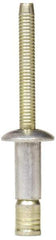 RivetKing - Size 64 Dome Head Steel Structural with Locking Stem Blind Rivet - Steel Mandrel, 0.062" to 0.27" Grip, 0.4" Head Diam, 0.192" to 0.196" Hole Diam, 0.416" Length Under Head, 3/16" Body Diam - Top Tool & Supply