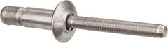 RivetKing - Size 86 Dome Head Aluminum Structural with Locking Stem Blind Rivet - Aluminum Mandrel, 0.08" to 3/8" Grip, 0.53" Head Diam, 0.257" to 0.261" Hole Diam, 0.556" Length Under Head, 1/4" Body Diam - Top Tool & Supply