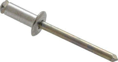 RivetKing - Dome Head Aluminum Peel Blind Rivet - Steel Mandrel, 0.188" to 0.275" Grip, 3/8" Head Diam, 0.196" Max Hole Diam, 0.511" Length Under Head, 3/16" Body Diam - Top Tool & Supply