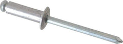 RivetKing - Dome Head Aluminum Peel Blind Rivet - Steel Mandrel, 0.157" to 0.315" Grip, 0.315" Head Diam, 0.165" Max Hole Diam, 0.472 to 0.511" Length Under Head, 5/32" Body Diam - Top Tool & Supply