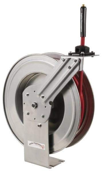 PRO-SOURCE - 50' Spring Retractable Hose Reel - 300 psi, Hose Included - Top Tool & Supply