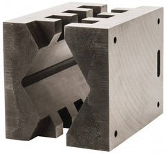 Heinrich - 8" Wide, V-Groove Vise Jaw - Ductile Iron, Fixed Jaw, Compatible with DA-8800-SC Vises - Top Tool & Supply