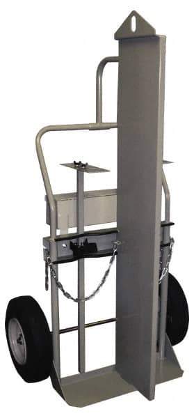 Made in USA - 800 Lb Capacity 64" OAH Fire Wall Hand Truck - Dual Loop Handle, Steel, Full Pneumatic Wheels - Top Tool & Supply