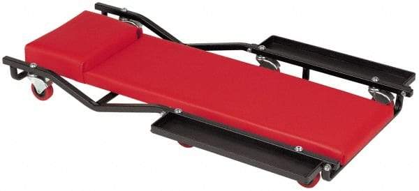 Whiteside - 320 Lb Capacity, 6 Wheel Creeper - Steel, 40" Long x 4-1/2" High x 17" Wide - Top Tool & Supply