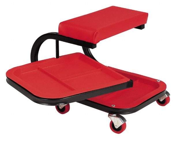 Whiteside - 240 Lb Capacity, 4 Wheel Creeper Seat with Swivel Tray - Steel, 19" Long x 15-1/4" High x 14" Wide - Top Tool & Supply