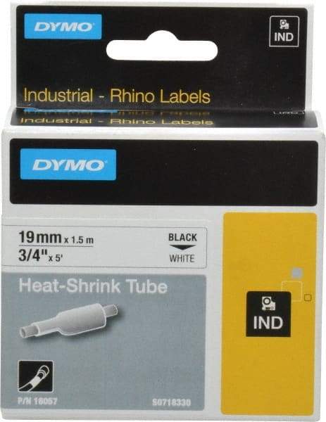 Dymo - 60" Long, White Heat Shrinkable Polyolefin Heat Shrink Tubing - For RhinoPRO 3000 - Top Tool & Supply