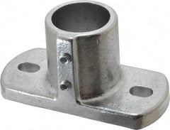 Hollaender - 1-1/2" Pipe, Base Flange, Aluminum Alloy Flange Pipe Rail Fitting - Bright Finish - Top Tool & Supply