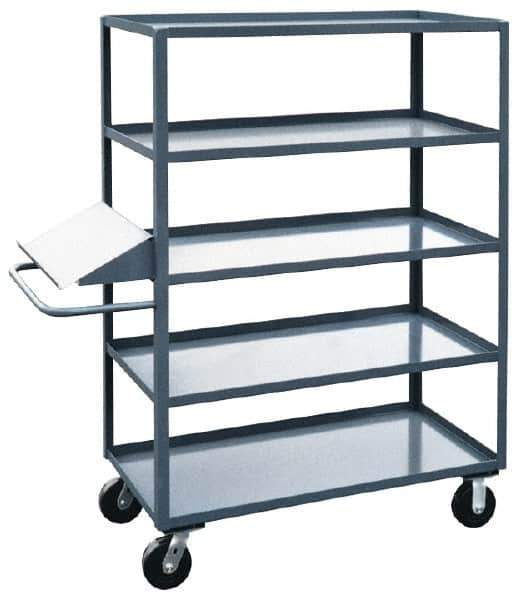 Jamco - 3,000 Lb Capacity, 24" Wide x 60" Long x 68" High Order Picking Cart - 5 Shelf, Steel - Top Tool & Supply