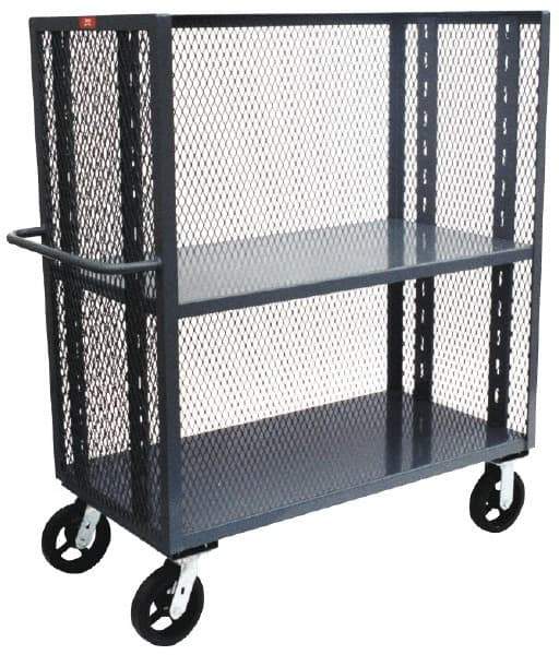 Jamco - 3,000 Lb Capacity, 24" Wide x 48" Long x 57-1/2" High Standard Utility Cart - 2 Shelf, Steel - Top Tool & Supply