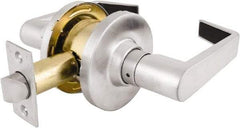 Master Lock - Grade 2 Passage Lever Lockset - 2-3/4" Back Set, Keyless Cylinder, Brushed Chrome Finish - Top Tool & Supply