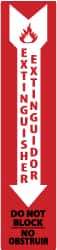 NMC - Extinguisher, Plastic Fire Sign - 4" Wide x 18" High, English/Spanish - Top Tool & Supply