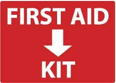 NMC - "First Aid Kit", 10" Long x 14" Wide, Rigid Plastic Safety Sign - Rectangle, 0.05" Thick, Use for First Aid - Top Tool & Supply