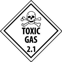 NMC - Toxic Gas DOT Shipping Label - 4" High x 4" Wide - Top Tool & Supply