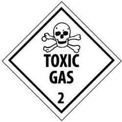 NMC - Toxic Gas DOT Shipping Label - 4" High x 4" Wide - Top Tool & Supply