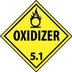 NMC - Oxidizer DOT Shipping Label - 4" High x 4" Wide - Top Tool & Supply