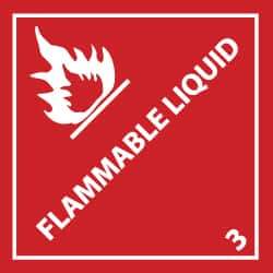 NMC - Flammable Liquid DOT Shipping Label - 4" High x 4" Wide - Top Tool & Supply