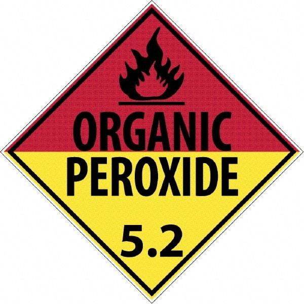 NMC - 10-3/4" Wide x 10-3/4" High, Rigid Plastic Placard - Black on Red & Black on Yellow, UV Resistant, Chemical Resistant, Graffiti Proof - Top Tool & Supply