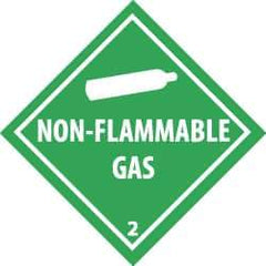 NMC - Non Flammable Gas DOT Shipping Label - 4" High x 4" Wide - Top Tool & Supply