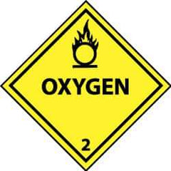 NMC - Oxygen DOT Shipping Label - 4" High x 4" Wide - Top Tool & Supply