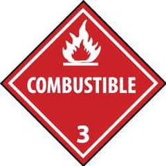 NMC - Combustible DOT Shipping Label - 4" High x 4" Wide - Top Tool & Supply