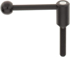 KIPP - M12 x 1.75, 0.94" Hub Diam, Steel Threaded Stud Adjustable Tension Lever with 0° Handle - 2.36" Stud Length, 3.62" OAL, 1.46" High - Top Tool & Supply