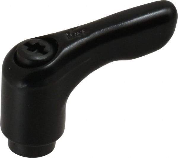 KIPP - #10-32, 0.51" Hub Diam, Zinc Die Cast (Steel Components) Tapped Insert Adjustable Clamping Handle - 1.85" OAL, 1.22" High, 0.35" Hole Depth - Top Tool & Supply