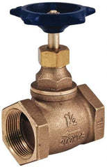 Legend Valve - 1" Pipe, FNPT Ends, Brass Rising Stem Globe Valve - Bronze Disc, Bolted Bonnet, 200 psi WOG, 125 psi WSP, Class 125 - Top Tool & Supply