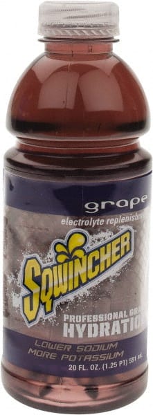 Sqwincher - Activity Drinks; Type: Activity Drink ; Form: Liquid ; Flavor: Grape ; Container Type: Bottle ; Container Size: 20 oz - Exact Industrial Supply