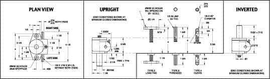 Joyce/Dayton - 1/4 Ton Capacity, 3" Lift Height, Upright Mechanical Screw Actuator - Top Plate - Top Tool & Supply