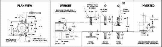 Joyce/Dayton - Mechanical Screw Actuators; Load Capacity: 2 ; Maximum Lift Height: 9 (Inch); Style: Top Plate ; Type.: Upright - Exact Industrial Supply