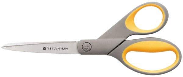 Clauss - 3-1/4" LOC, 8" OAL Titanium Standard Shears - Ambidextrous, Straight Handle, For General Purpose Use - Top Tool & Supply