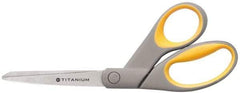 Clauss - 3-1/4" LOC, 8" OAL Titanium Standard Shears - Ambidextrous, Straight Handle, For General Purpose Use - Top Tool & Supply