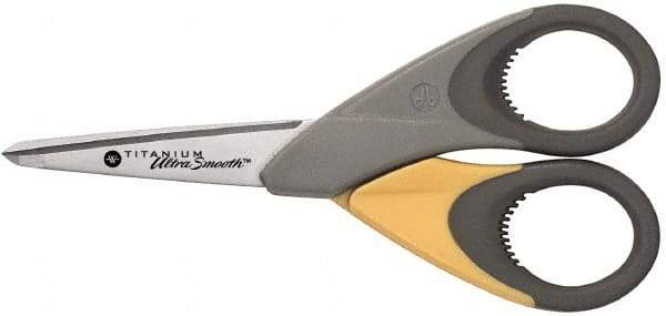 Clauss - 2" LOC, 5" OAL Titanium Standard Scissors - Ambidextrous, Straight Handle, For General Purpose Use - Top Tool & Supply