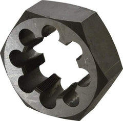 Interstate - 1-7/8 - 16 UNS Thread, 3-1/8" Hex, Right Hand Thread, Hex Rethreading Die - Carbon Steel, 1-1/4" Thick - Exact Industrial Supply