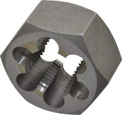 Interstate - 7/8-12 UNS Thread, 1-5/8" Hex, Right Hand Thread, Hex Rethreading Die - Carbon Steel, 7/8" Thick - Exact Industrial Supply