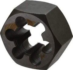 Interstate - 7/8-18 UNS Thread, 1-5/8" Hex, Right Hand Thread, Hex Rethreading Die - Carbon Steel, 7/8" Thick - Exact Industrial Supply