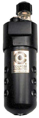 Coilhose Pneumatics - 1/4 NPT Port, 250 Max psi, Compact Lubricator - Metal Bowl, Cast Aluminum Body, 23 CFM, 250°F Max, 2" Wide x 6-1/2" High - Top Tool & Supply