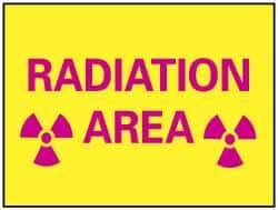 NMC - "Radiation Area", 7" Long x 10" Wide, Rigid Plastic Safety Sign - Rectangle, 0.05" Thick, Use for Accident Prevention - Top Tool & Supply