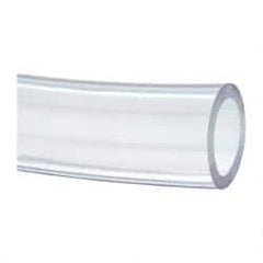 Made in USA - 1-1/4" ID x 1-3/4" OD, 1/4" Wall Thickness, Cut to Length (50' Standard Length) PVC Tube - Clear, 45 Max psi, 68 Shore A Hardness - Top Tool & Supply