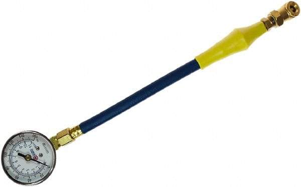 Coilhose Pneumatics - 0 to 60 psi Dial Ball Tire Pressure Gauge - 7' Hose Length - Top Tool & Supply